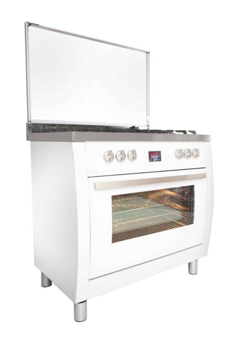 اجاق گاز مبله نمای هلالی سفید کد M 15 W